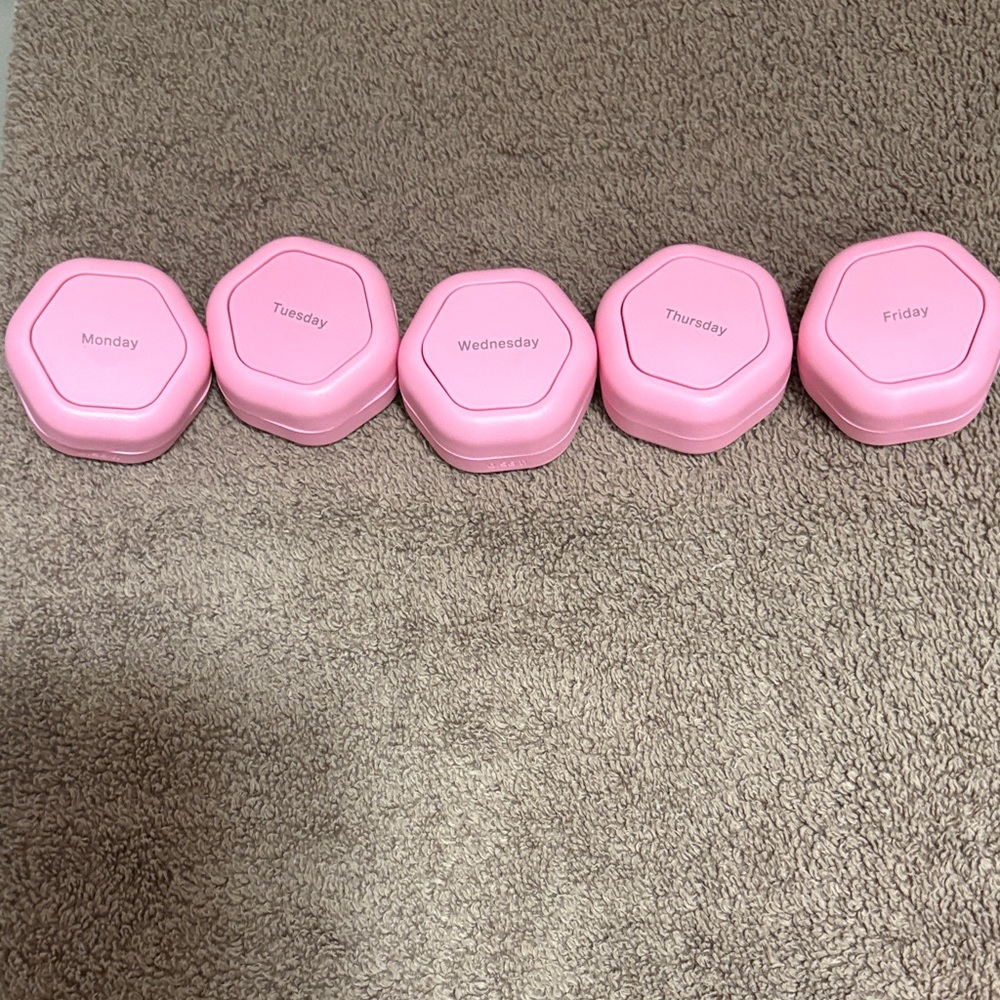 Pink Weekly Pill Organizer
